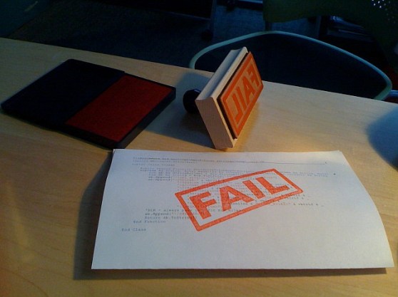Stamp of failure