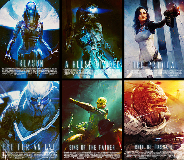 Mass Effect 2 character posters