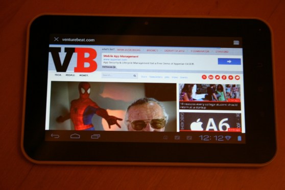 A UbiSlate tablet, aka Aakash 2