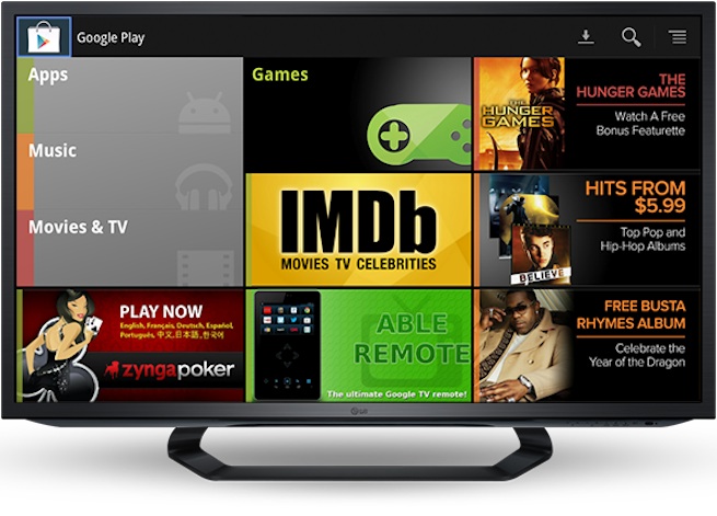 Google TV Store Screen