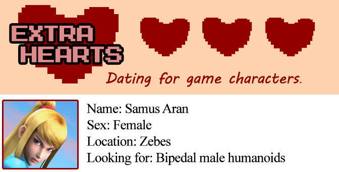 Extra Hearts: Samus Aran's profile