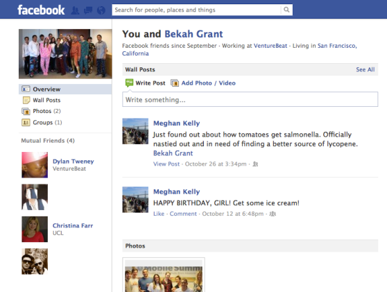 Facebook friendship old