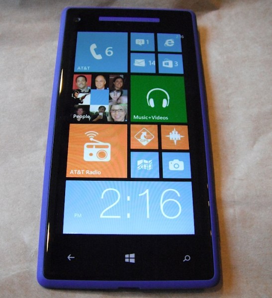 HTC Windows Phone 8X, running Windows Phone 8