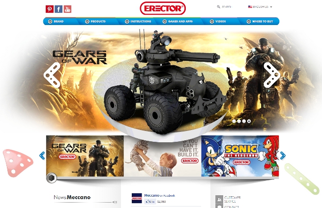 Gears of War Meccano website