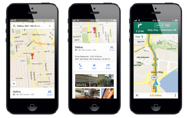 google maps iphone app