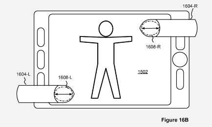 Patent drawing of Apple's pinch to zoom patent
