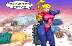 Sabertooth and Birdie kill street fighters (X-Men vs. Street Fighter)