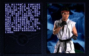 Ryu finally stops fighting (Street Fighter: The Movie)