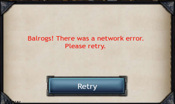 Kingdoms of Middle-earth error message