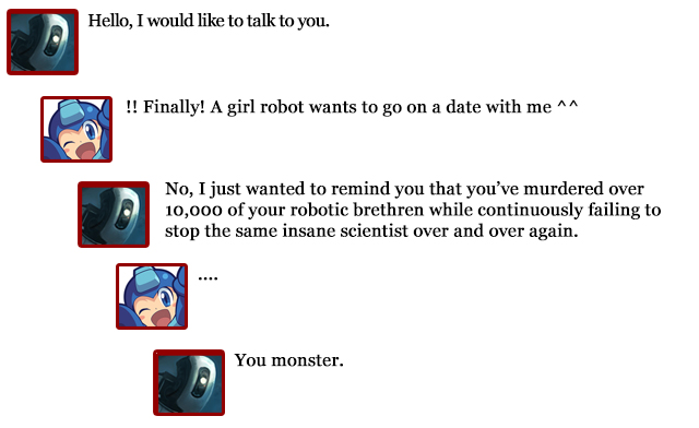 Extra Hearts: Mega Man -- Glados comments