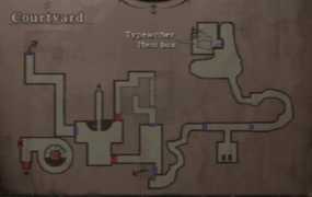 Resident Evil courtyard map