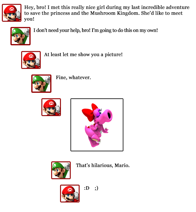 Extra Hearts: Luigi -- Mario comments
