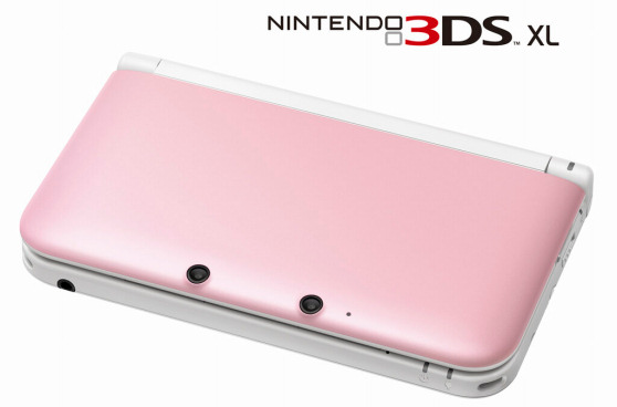 Nintendo 3DS XL pink white
