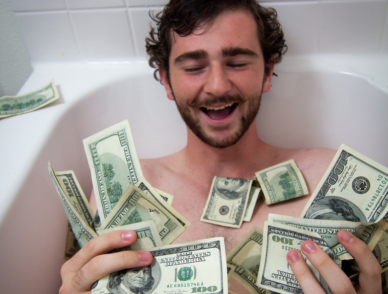 cash in the bathtub