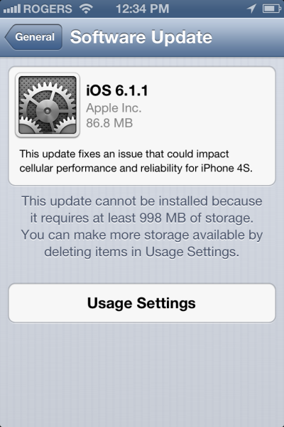 iPhone update