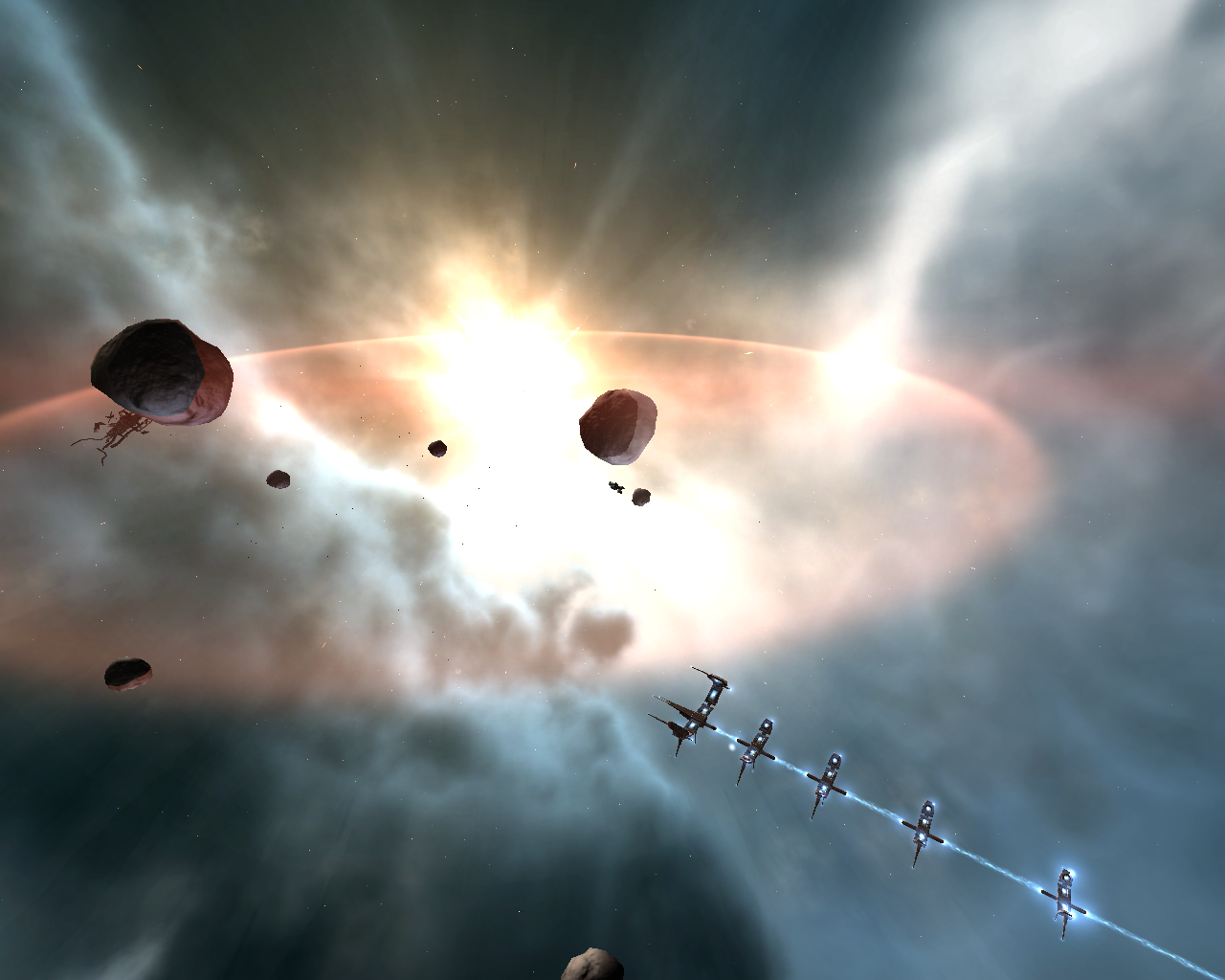 EVE online ship exploding