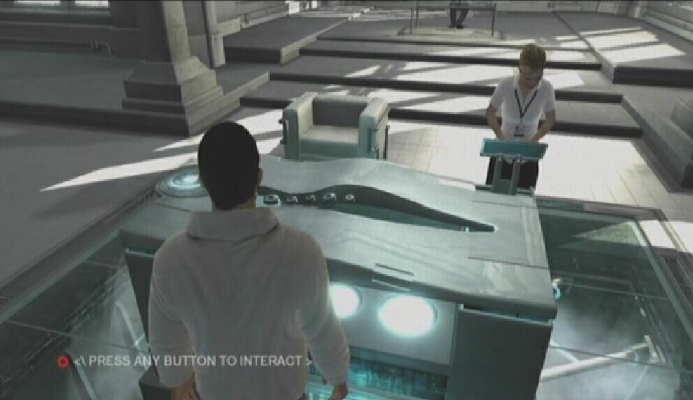 Desmond Miles and an animus machine