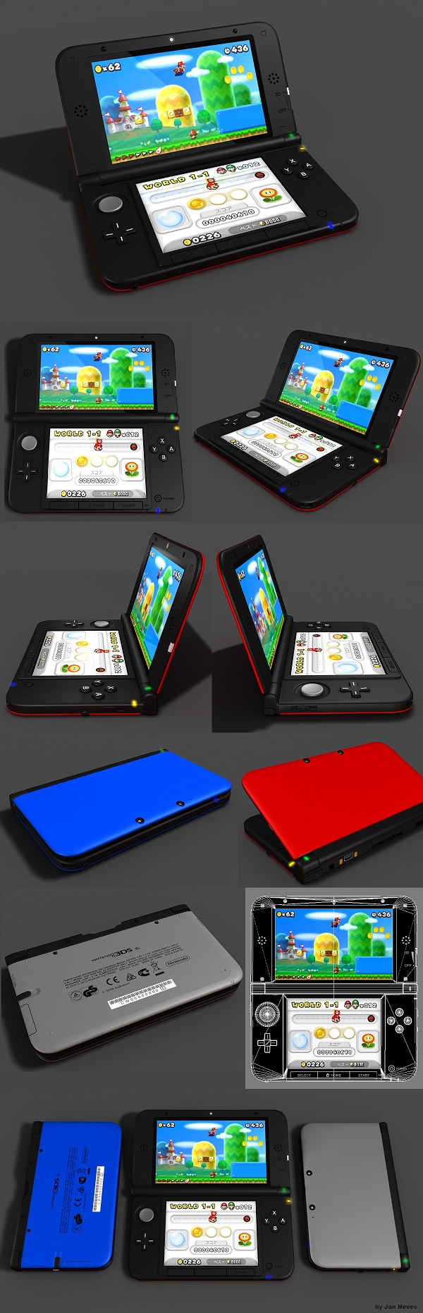 Nintendo 3DS 3D model by Jan