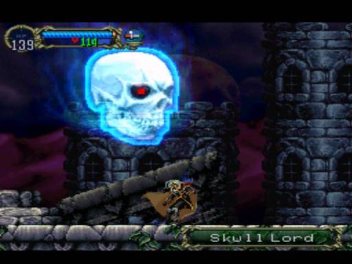 Castlevania Symphony of the Night - Alucard vs Giant Skull