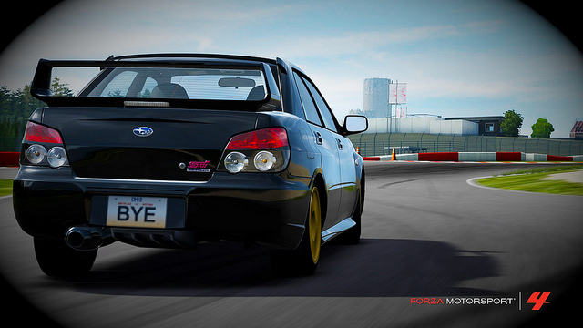 Driving a Subaru in Forza Motorsport 4