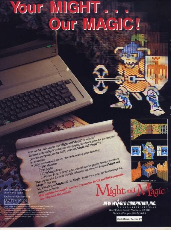 Might and Magic ad (Activision)