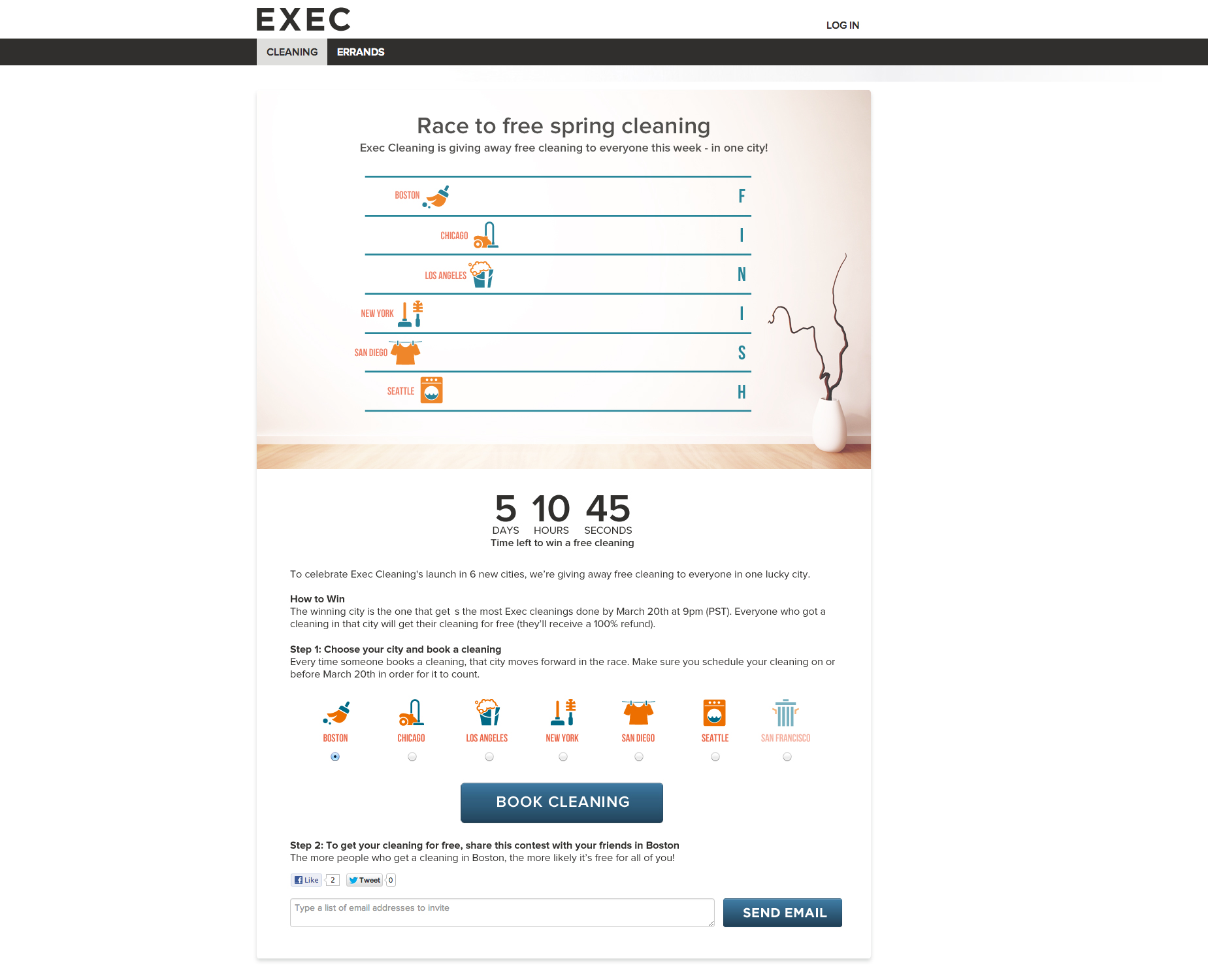 Exec Cleaning Race