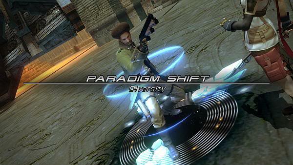 FF13 Sazh performs a paradigm shift