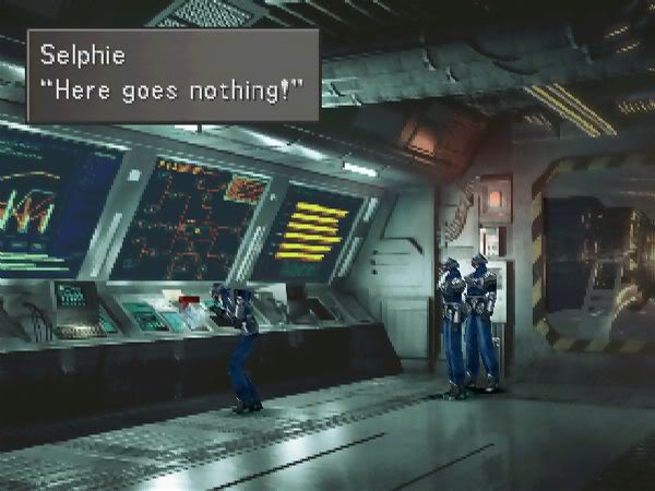 Selphie decides to wreak havoc on the missile base