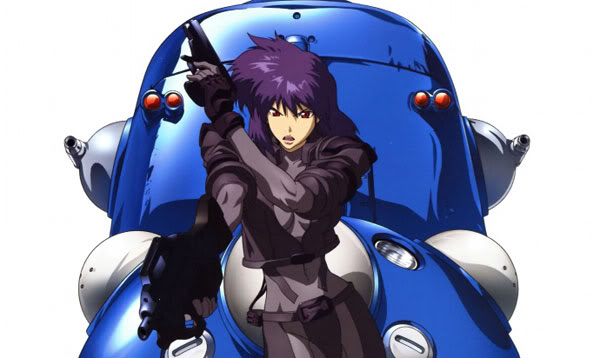 Major Kusanagi and a Tachikoma robot from Ghost in the Shell: Stand Alone Complex