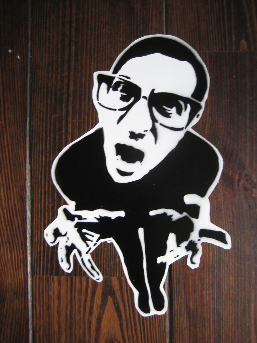 "Angry Nerd" Sticker Stencil from JX Stencils