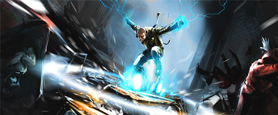 One Of inFAMOUS' Electric Cutscenes