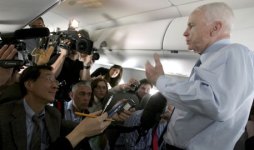 John McCain speaking with Reporters