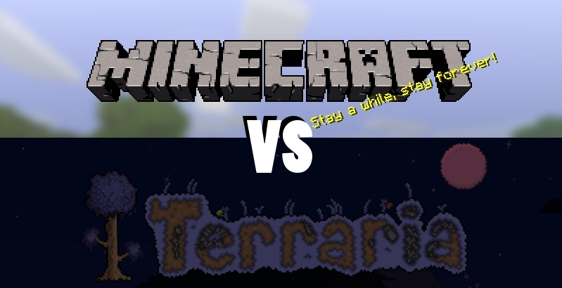 CheatCC's feature image on the subject - Minecraft vs. Terraria.