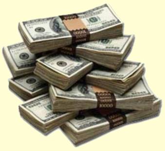 piles of money