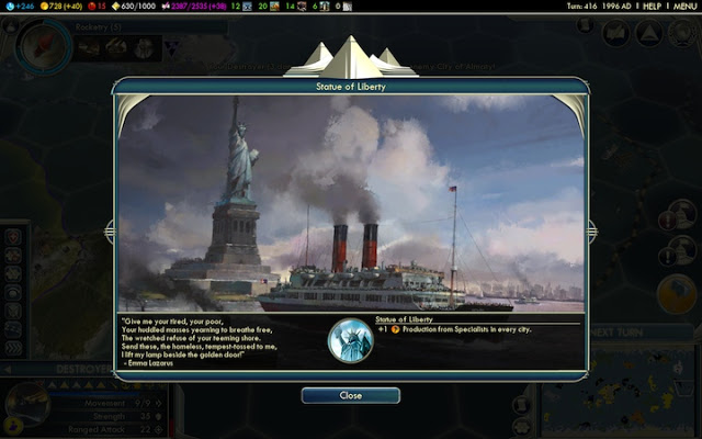 Civilization 5 - Statue of Liberty