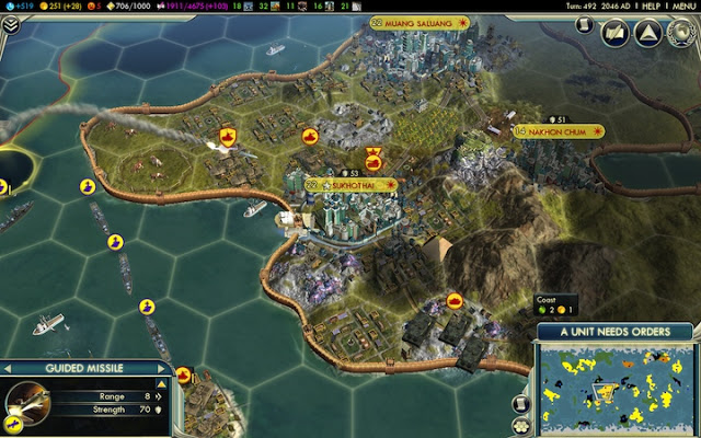 Civilization 5 screenshot - missile strike