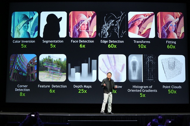 Jen-Hsun Huang, Nvidia CEO, at GPU Tech conference.