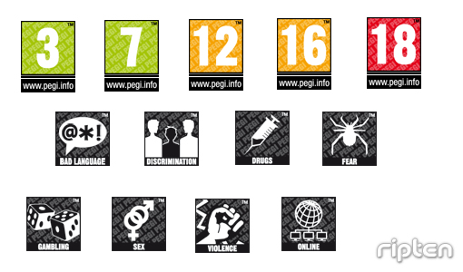 New PEGI Ratings Icons