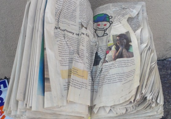 Old newspapers and the Reddit alien