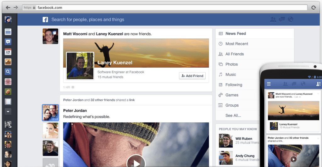 Facebook new news feed