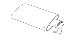 The transparent conical housing with a flexible display being inserted