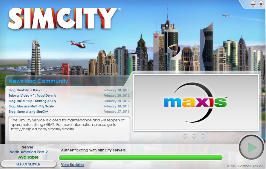 SimCity is down