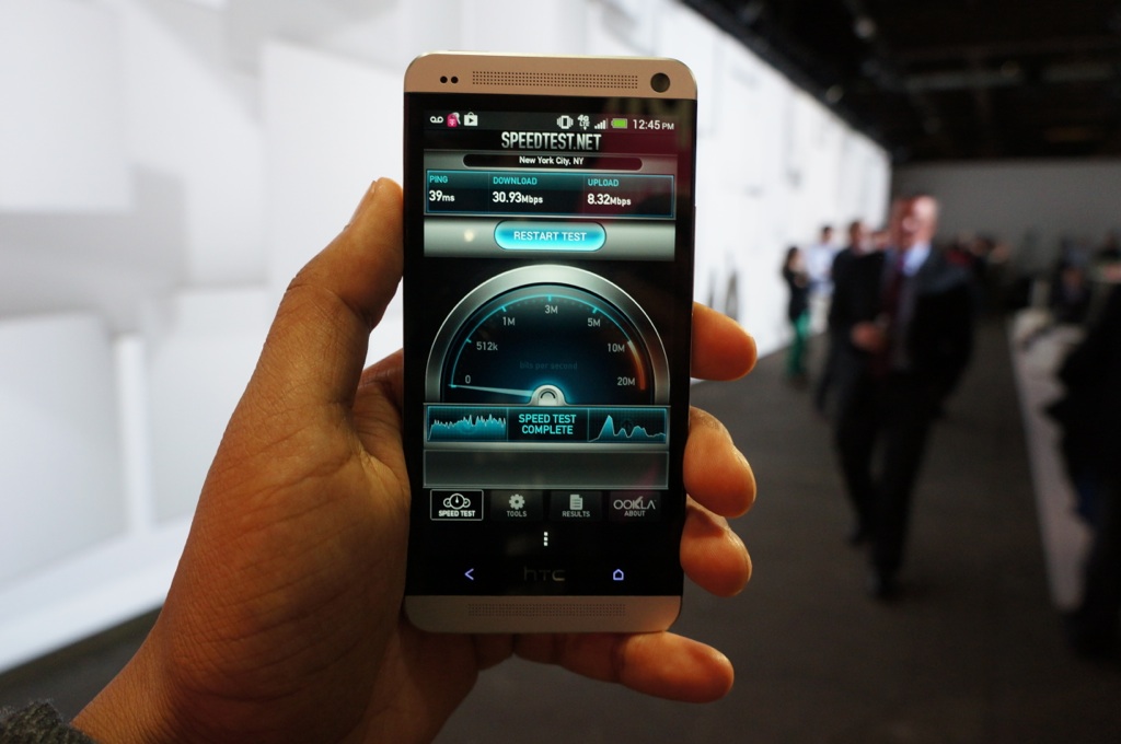 T-Mobile HTC One LTE speed test