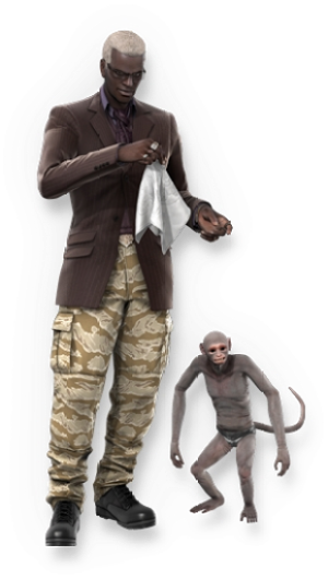 Drebin with his monkey