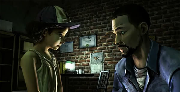 Lee talks to Clementine