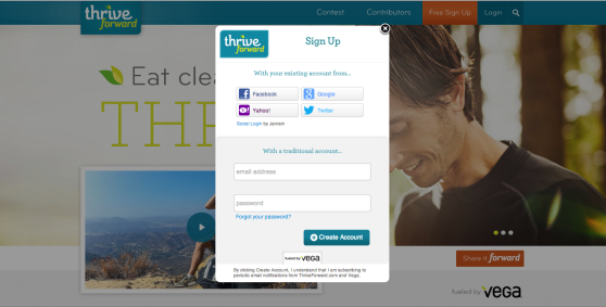 Social login via Janrain in action