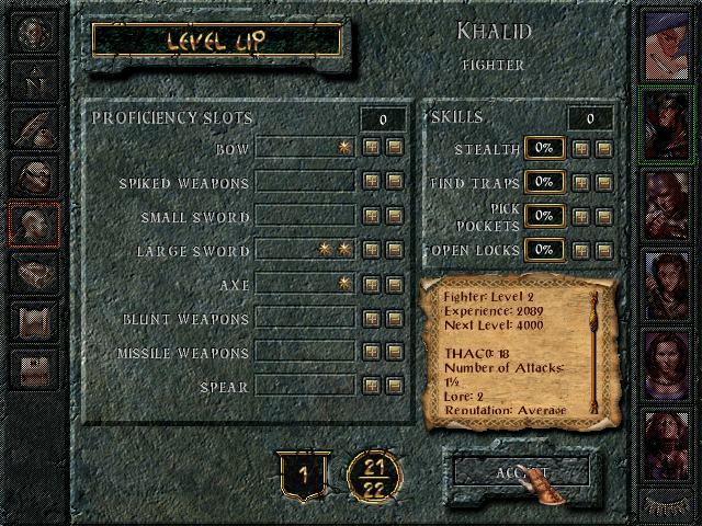 Poring over stats was as much a part of the game as playing it. Or you could always let the PC set up things instead, an option Bioware has carried over all way through to today.