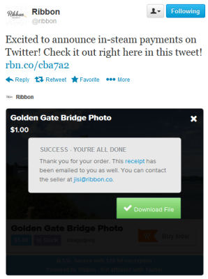 in-stream twitter payments