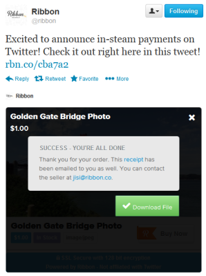 in-stream twitter payments