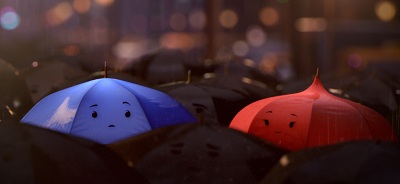 blue umbrella